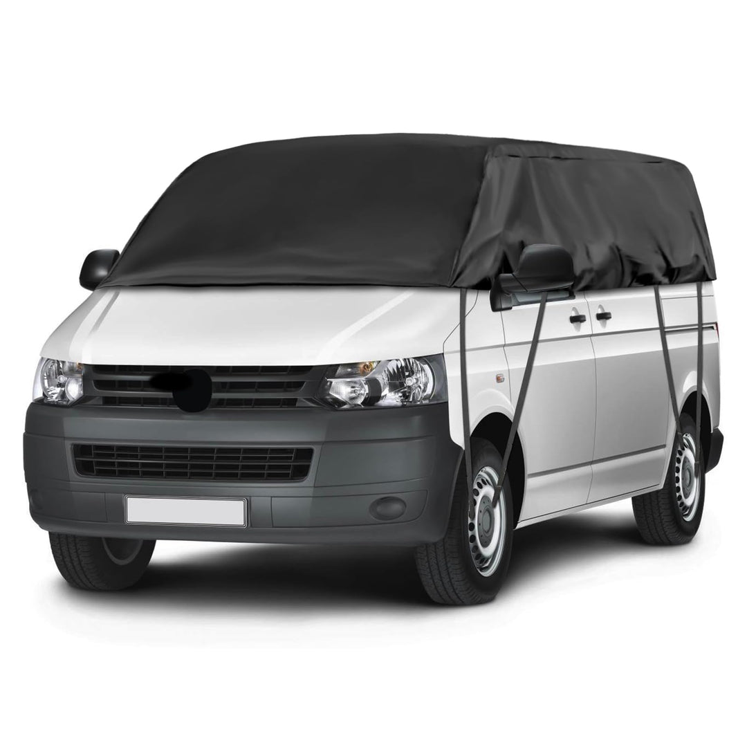 Autoabdeckung Wasserdicht Ersatz für VW T5 T6 LWB, Sonnenfest Hälfte Autoabdeckung, Halbgarage UV Be