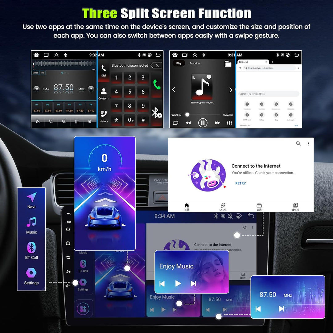 SIXTOP 6+128G 8-Core Android 15 Autoradio für BMW X3 E83 2004-2012, 9 Zoll Touchscreen Radio mit Wir