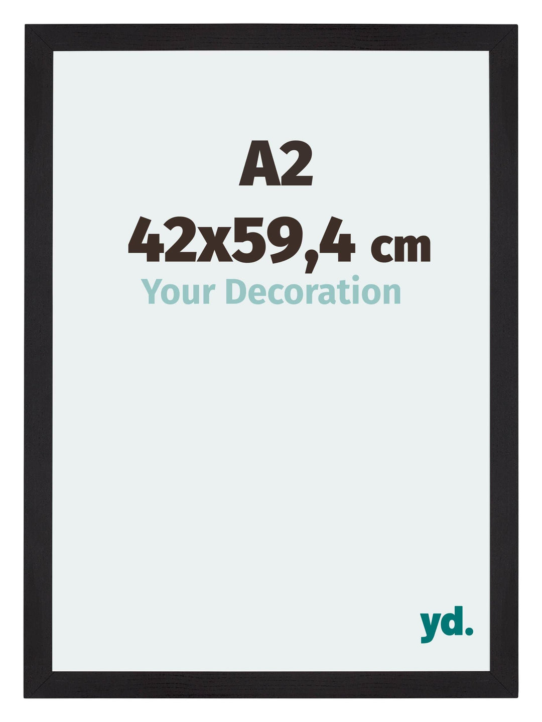 yd. Your Decoration - Bilderrahmen DIN A2 42x59,4 cm - Bilderrahmen aus MDF mit Acrylglas - Antirefl