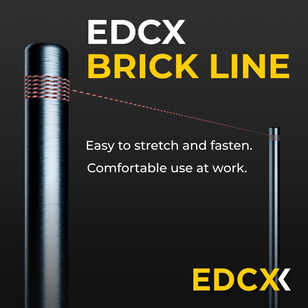EdcX Maurerschnur ⌀1,7 mm | 50m, 100m und 300m | Nylon | Ziegellinie, Bauschnur, Gartenarbeit, Mason