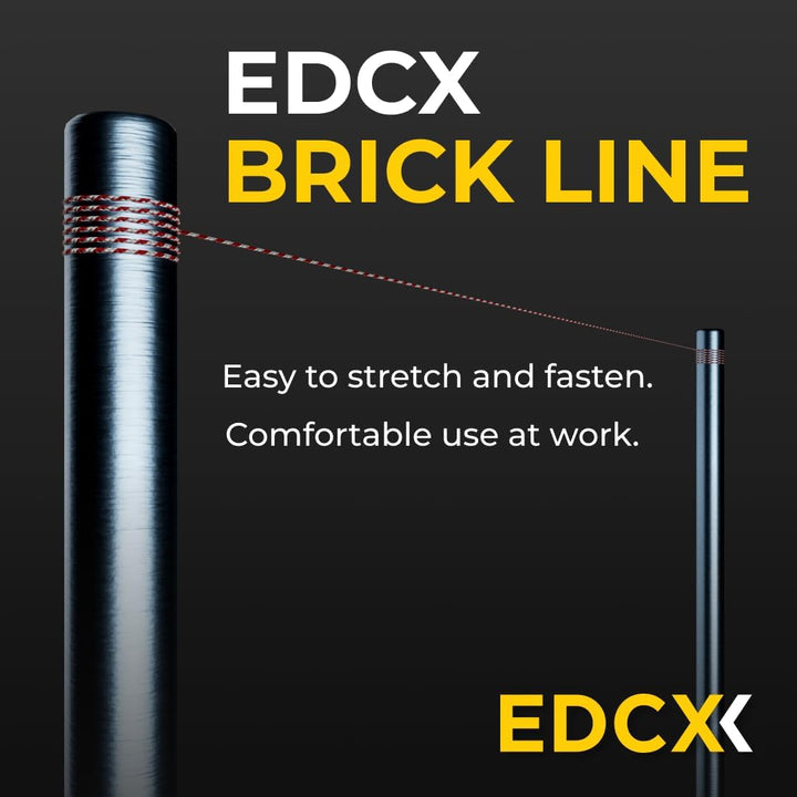 EdcX Maurerschnur ⌀1,7 mm | 50m, 100m und 300m | Nylon | Ziegellinie, Bauschnur, Gartenarbeit, Mason