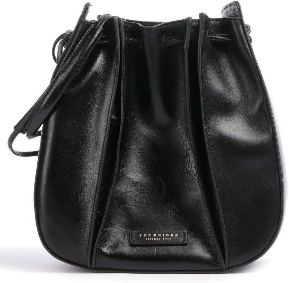 The Bridge Damen-Tasche 4411315H Schwarz Eimer Umhängetasche Camilla