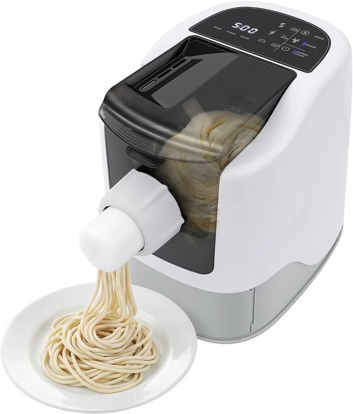 Elektrische Nudelmaschine Vollautomatisch, Pastamaker Spaghettimaschine mit 12 Nudelgitter und 1 Sat
