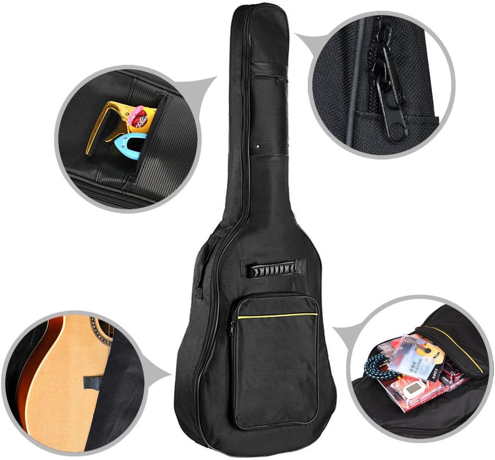 TRIXES Gitarrentasche in Originalgrösse mit Schultergurten – wasserdichte, gepolsterte Tasche – Gigb