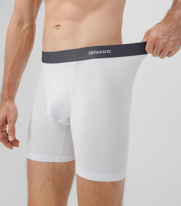 Separatec Herren Boxershorts, Herren Unterhosen aus Bambus-Viskose, atmungsaktiv und weich, Doppelbe