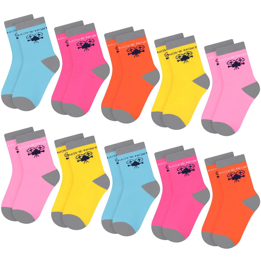 L&amp;K-II 10/12 Paar Pack Jungen Kindersocken Frühling und Sommer Socken mit niedlichen Mustern Mehrfar