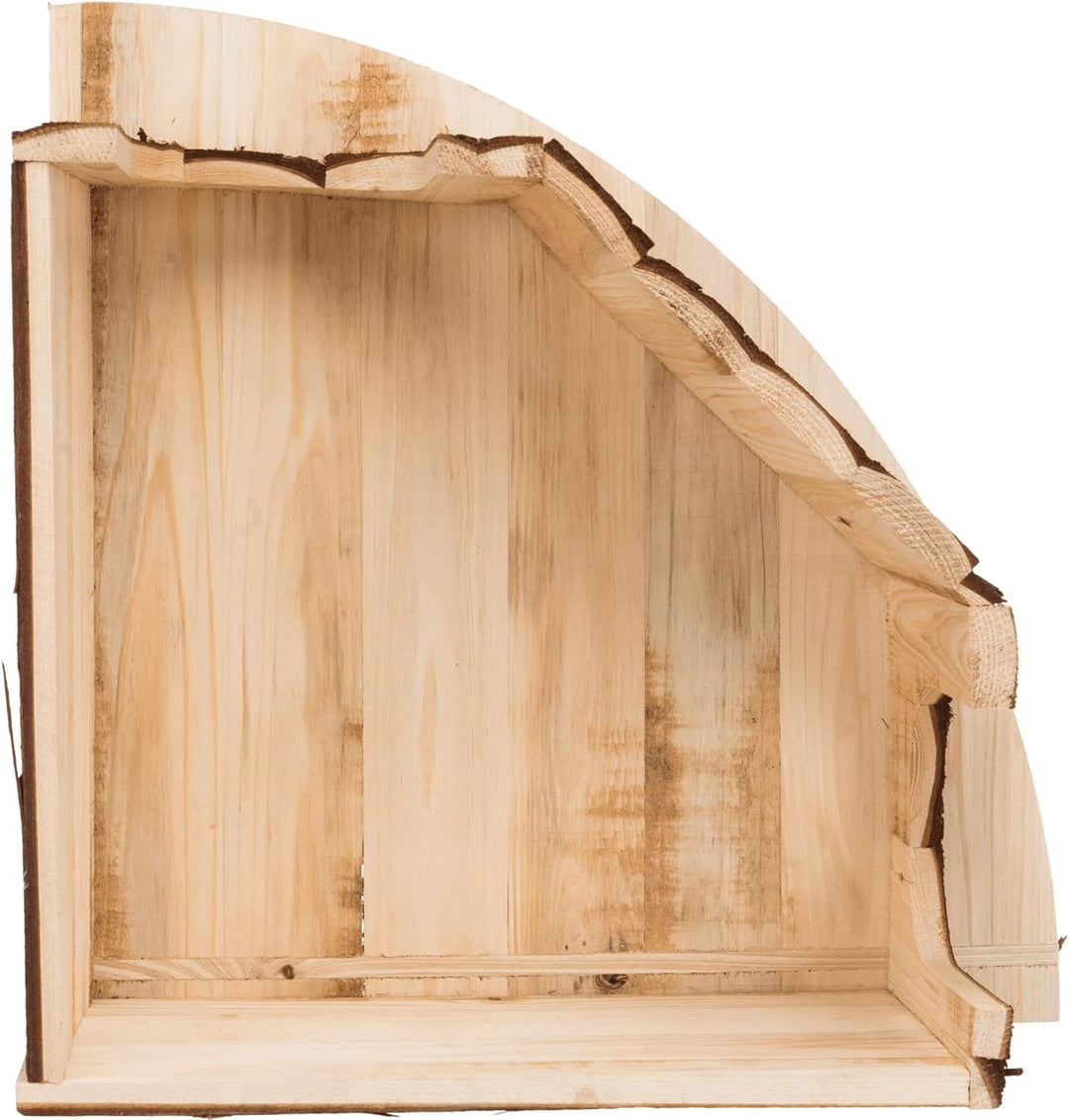 TRIXIE 62044 Eckhaus Jesper, 2 Ausgänge, Kaninchen, Rindenholz, 52 × 18 × 37/37 cm