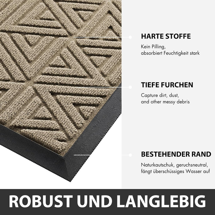 Yimobra Fussmatte für den Aussenbereich, strapazierfähige und langlebige Eingangsmatte für den Ausse