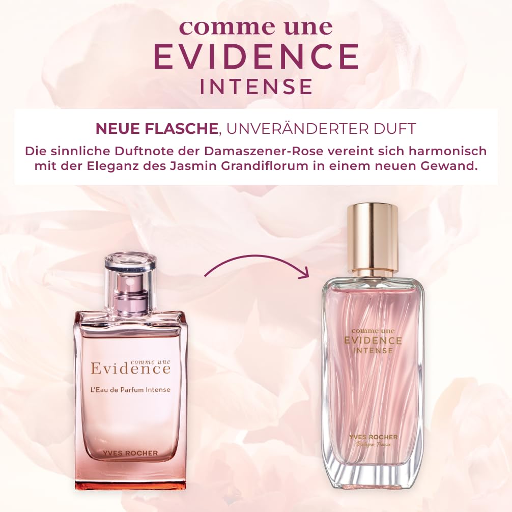 Yves Rocher COMME UNE EVIDENCE - Eau de Parfum Intense für Damen - Blumiger Chypre-Duft mit Rose, we