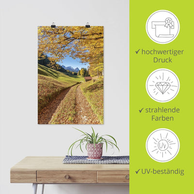 ARTland Poster Kunstdruck Wandposter Bild ohne Rahmen 80x120 cm Hochformat Landschaftsbilder Bayern