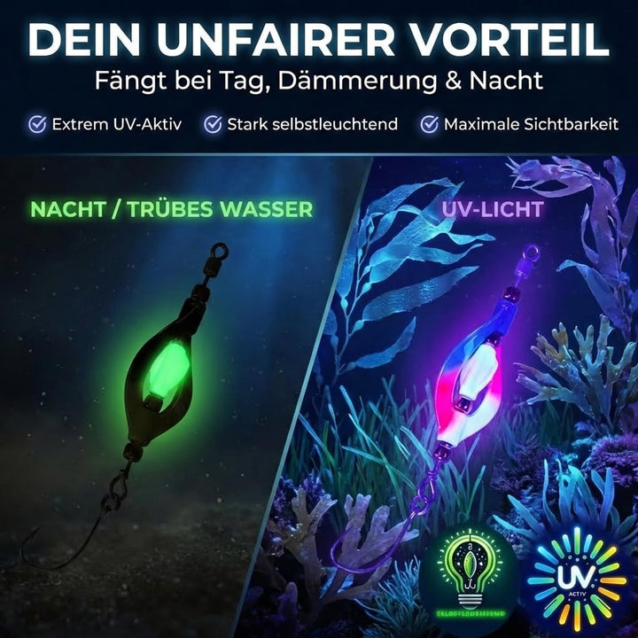Njord Kalastus Double Spoon Forelle UV-Aktiv und Selbstleuchtend (4g) 5cm Twister Spinner Forelle |