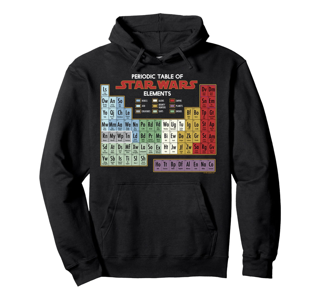 Star Wars Periodic Table Poster Pullover Hoodie