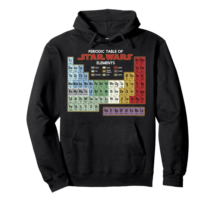 Star Wars Periodic Table Poster Pullover Hoodie