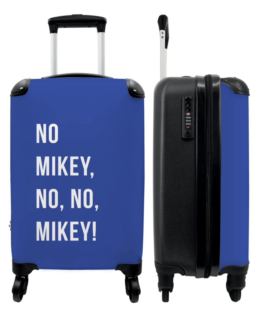 NoBoringSuitcases.com® Koffer Handgepäck Trolley Rollkoffer Kleine Reisekoffer mit 4 Rollen - Zitate