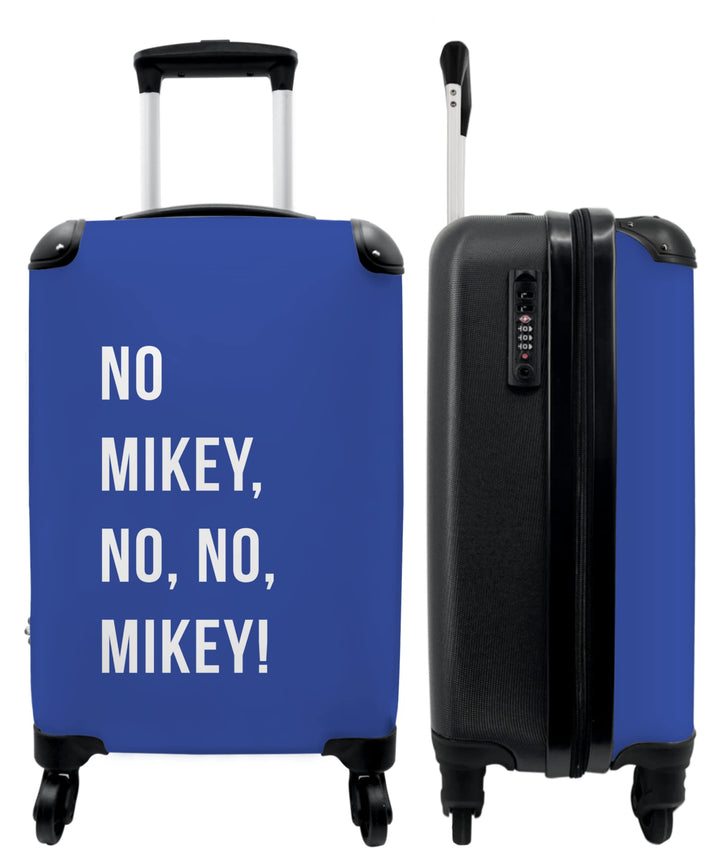 NoBoringSuitcases.com® Koffer Handgepäck Trolley Rollkoffer Kleine Reisekoffer mit 4 Rollen - Zitate
