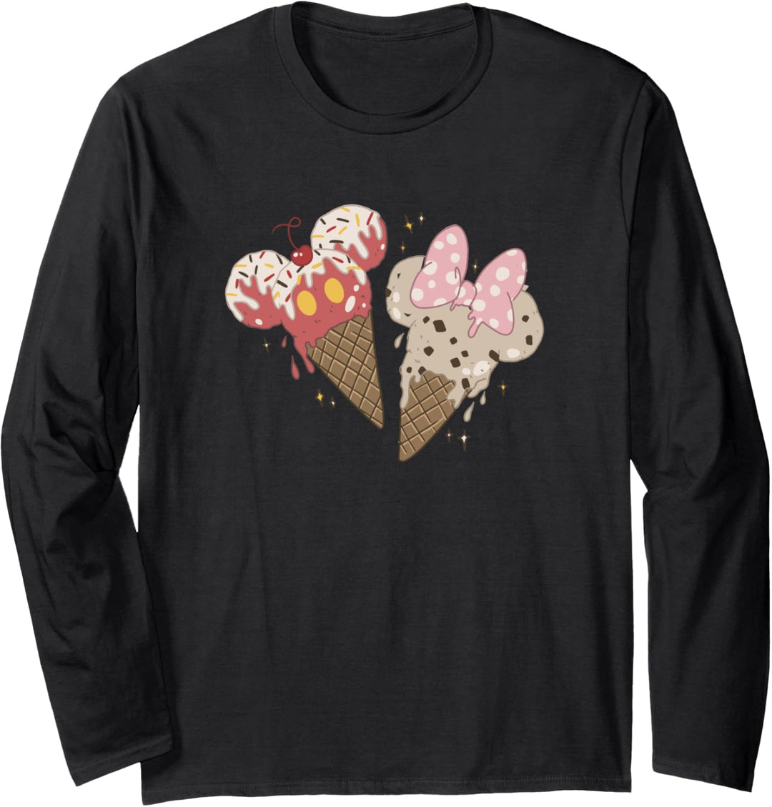 Disney Mickey And Friends Mickey & Minnie Eiscreme-Kegel Langarmshirt