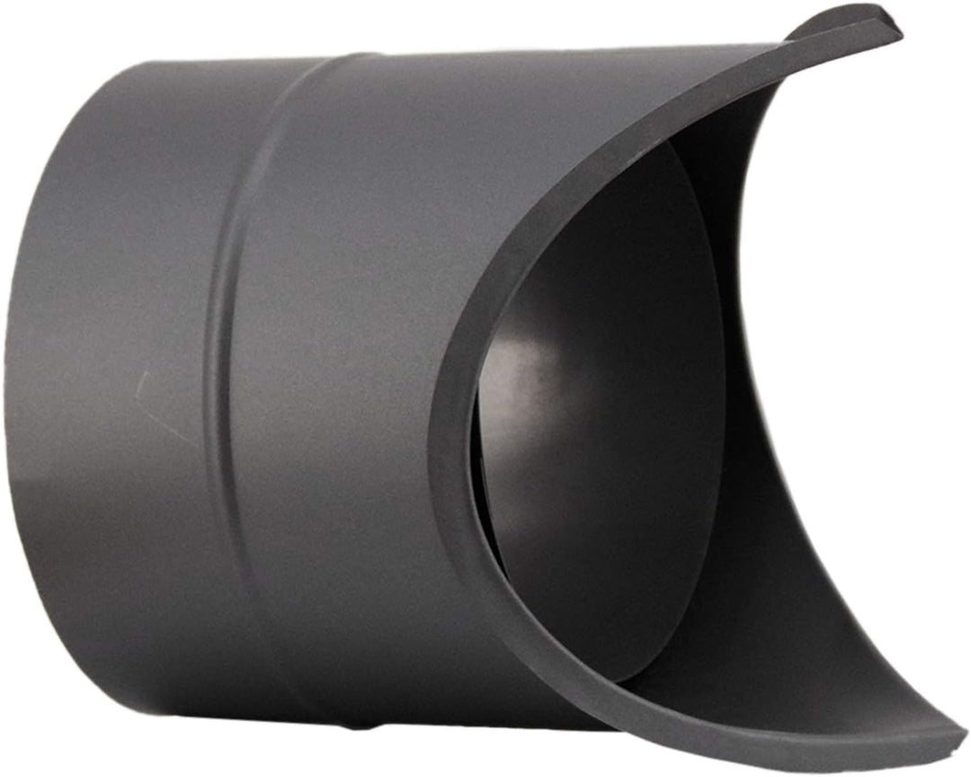 LANZZAS Ofenrohr Wandfutter/Mauermuffe für Aussenecke, im Durchmesser Ø 150 mm, Farbe: gussgrau - we