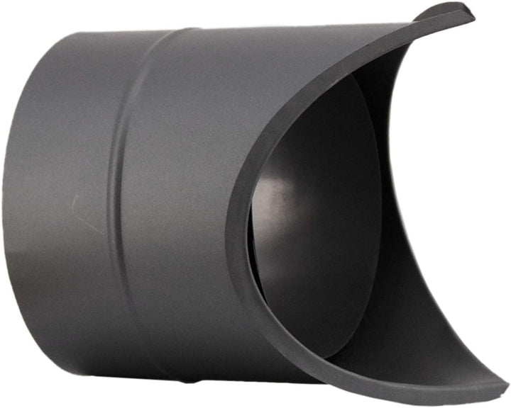 LANZZAS Ofenrohr Wandfutter/Mauermuffe für Aussenecke, im Durchmesser Ø 150 mm, Farbe: gussgrau - we