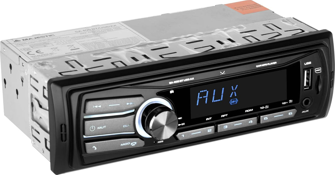 Majestic SA 400 BT USB AX Audio Car System mit Bluetooth, MP3/WMA USB/Micro SD, Fernbedienung, 100W