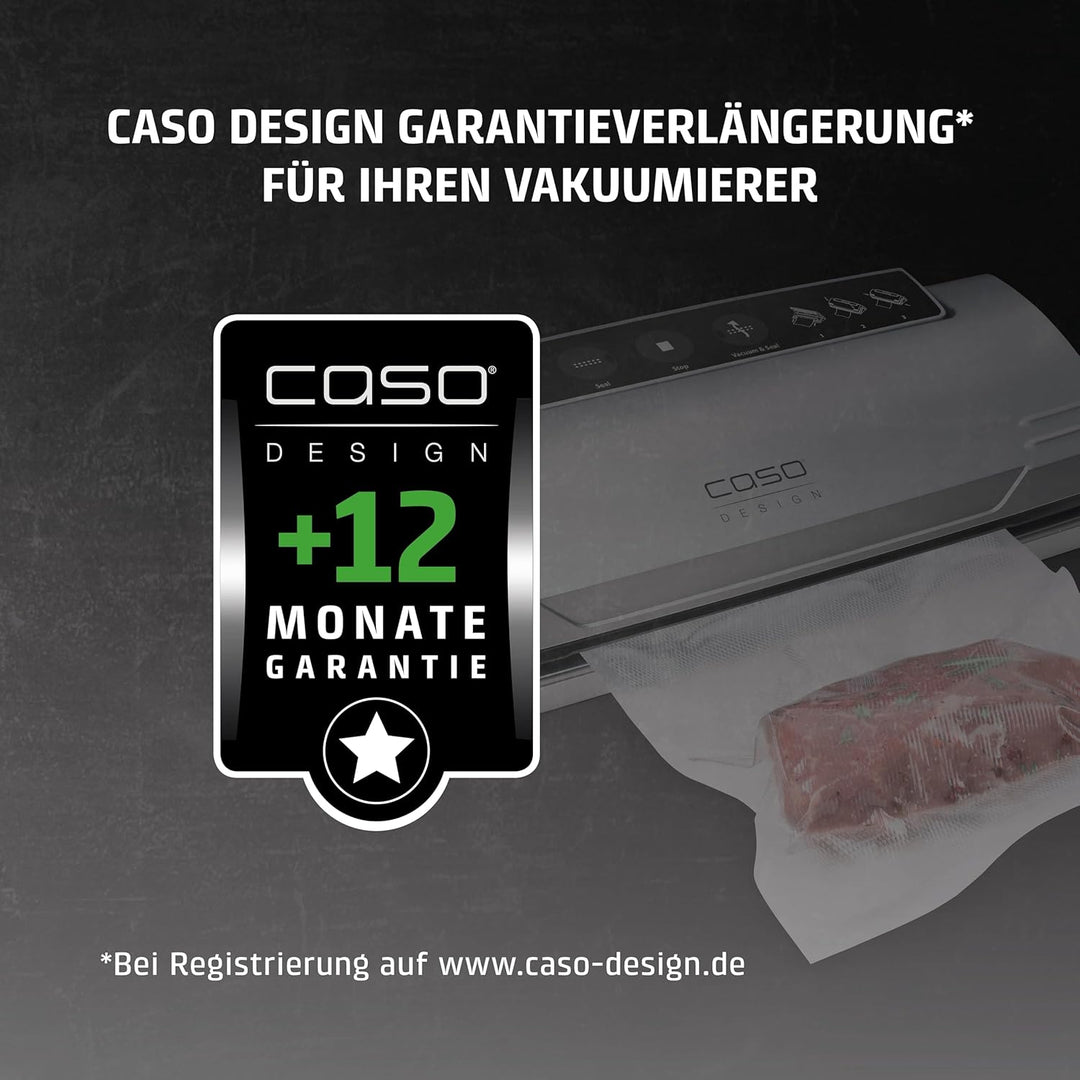 CASO 1371 VC15 Vakuumierer inkl. 10 gratis Vakuumierbeutel, Vakuumstop, Schweissfunktion, Vakuumgerä