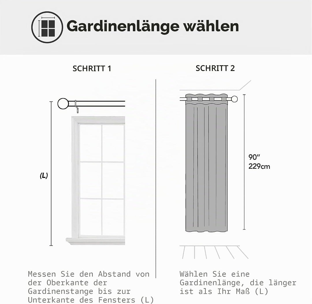 Deconovo Blickdichte Gardinen mit Ösen Verdunkelungsvorhänge Wohnzimmer Dicke Thermogardine Kältesch