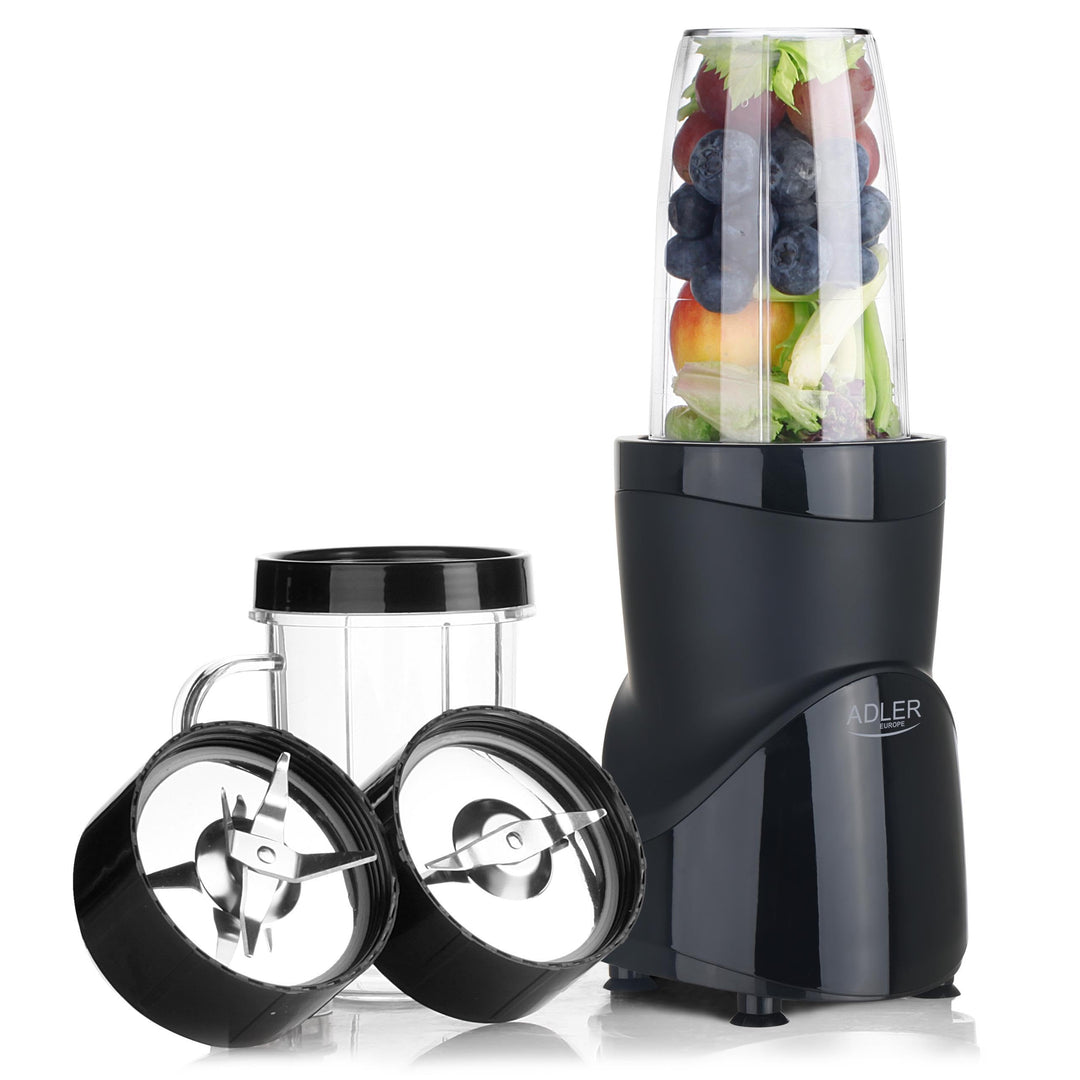 ADLER EUROPE Standmixer, Smoothie- und Cocktailmixer, Personal Blender, Eiscrusher, 1200 W, BPA-frei