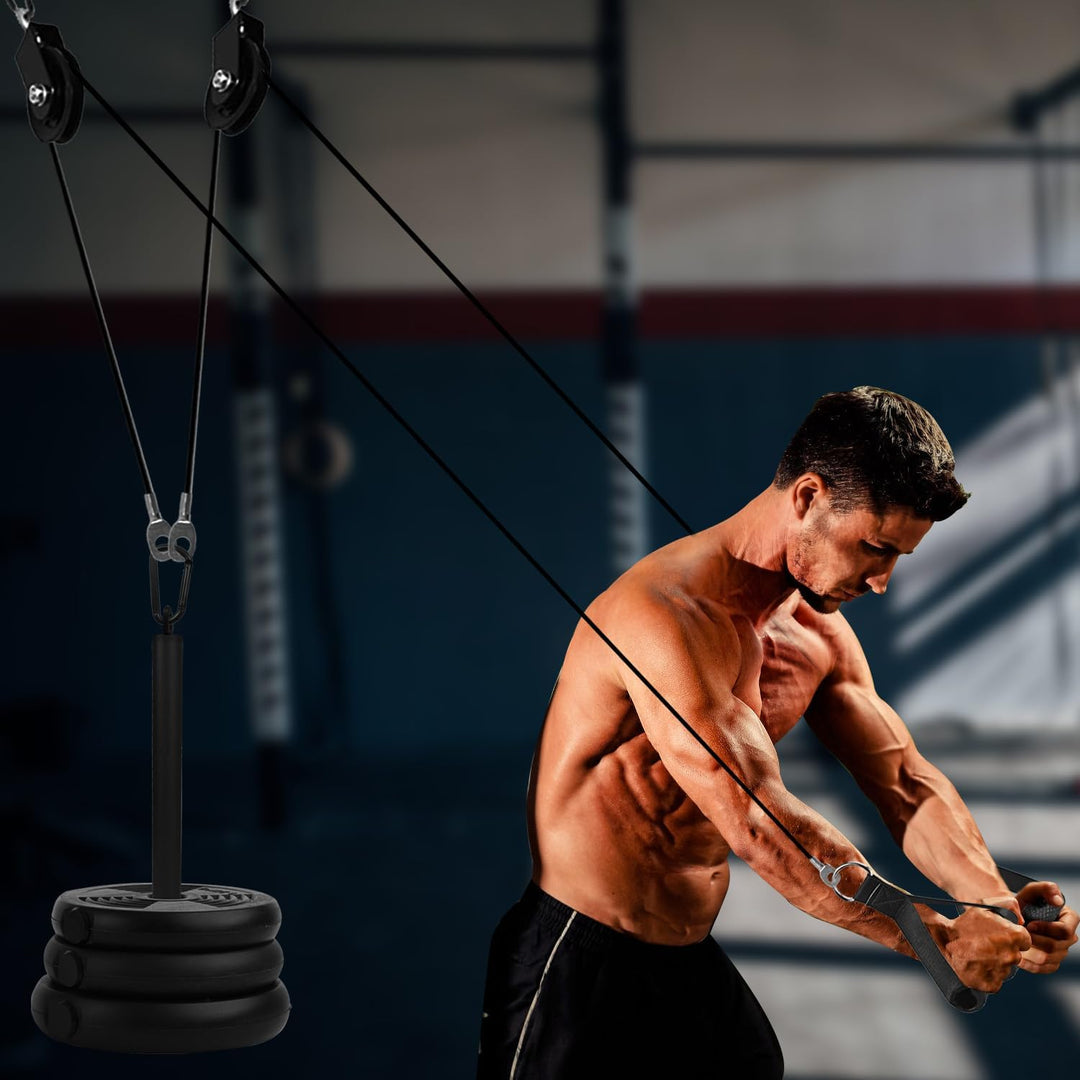 LFJ Fitness Latzug Gym Kabelzug Unterarmtrainer Arm-Krafttraining Trizeps Seil Gewicht Fitnessgerät