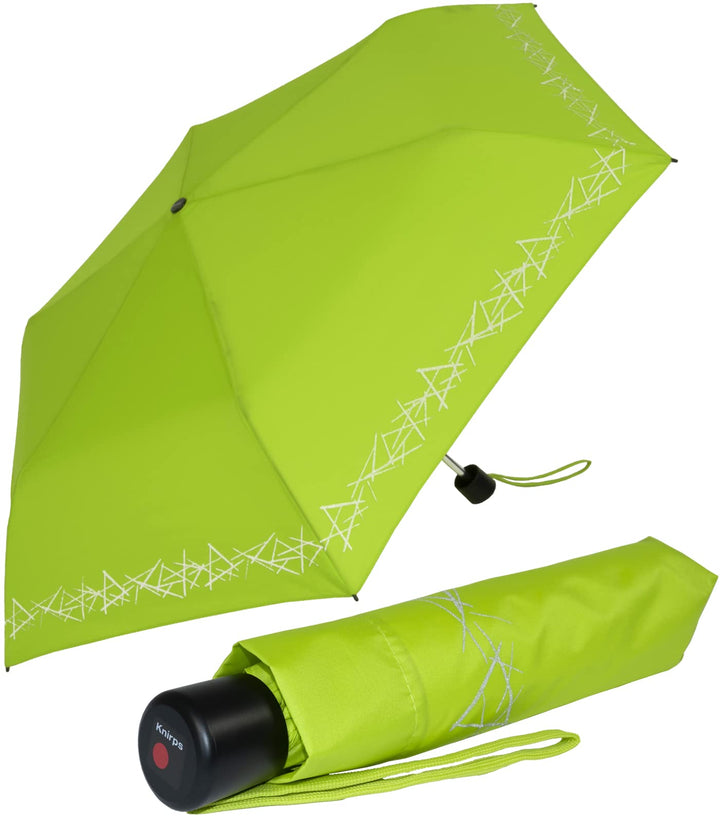 Knirps 4Kids Kinder-Taschenschirm reflective mit Reflexborte - limette, limette