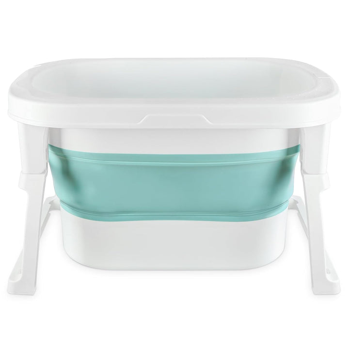 Ultrakompakte faltbare Badewanne für Kinder von 0-6 Jahren mit Kissen und Hocker, Kopfspülung für Ba