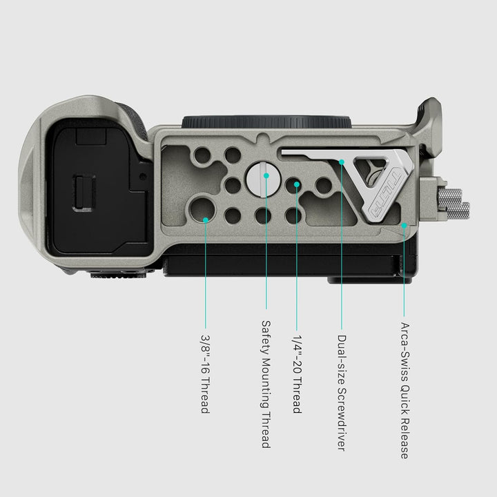 Tilta a7C II / a7C R Käfig, halber Kamerakäfig, kompatibel mit Sony a7C II/a7C R mit HDMI-Kabelklemm