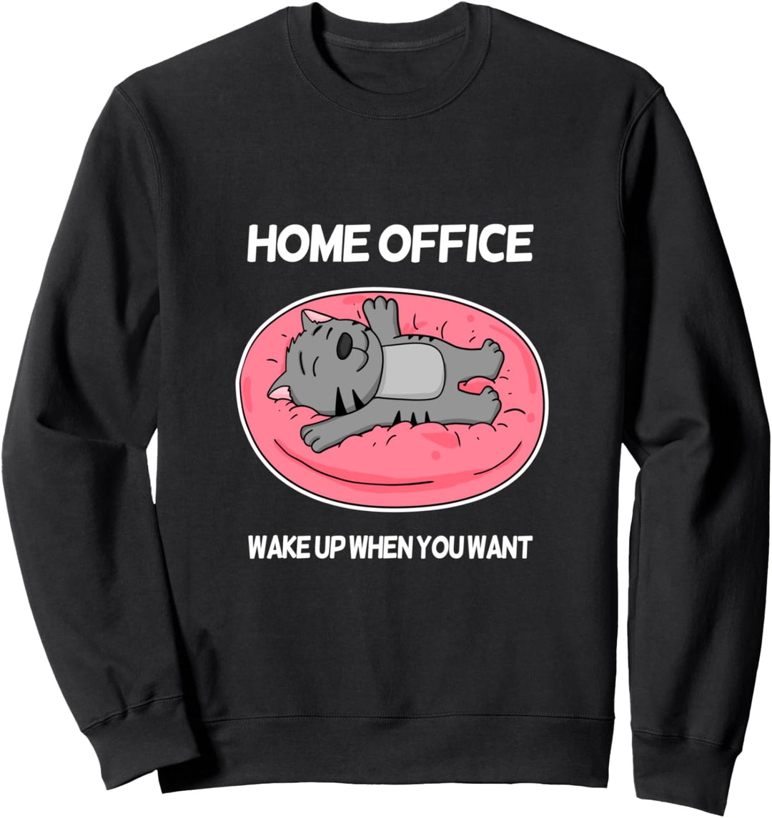 Team Home Office Katze lustig Beruf Arbeiten Heimarbeit Sweatshirt