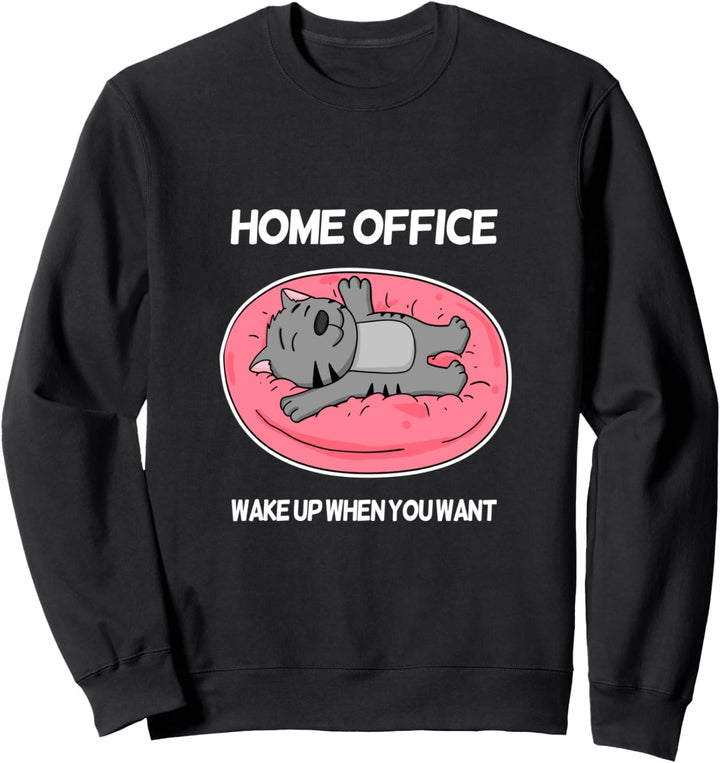 Team Home Office Katze lustig Beruf Arbeiten Heimarbeit Sweatshirt
