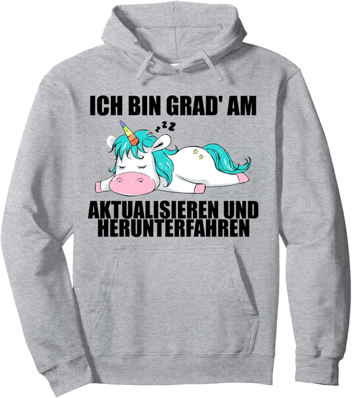 Lustiger Spruch Einhorn Mitarbeiterin Kollegin Faul Pullover Hoodie