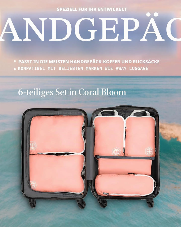 Kompressions-Packwürfel-Set für Reisen – leichter, robuster Kleidung-Organizer für Handgepäck und Ko