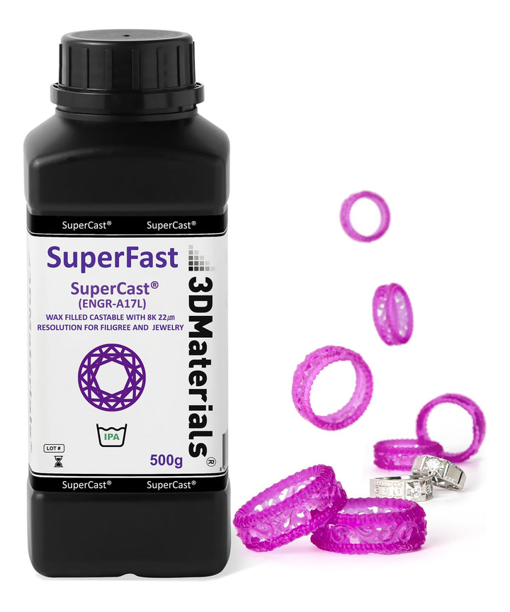 SuperCast 8K 3D Drucker Harz Wachsgefüllt für ultrafeine Filigranarbeiten, Schmuck und Metallguss, H