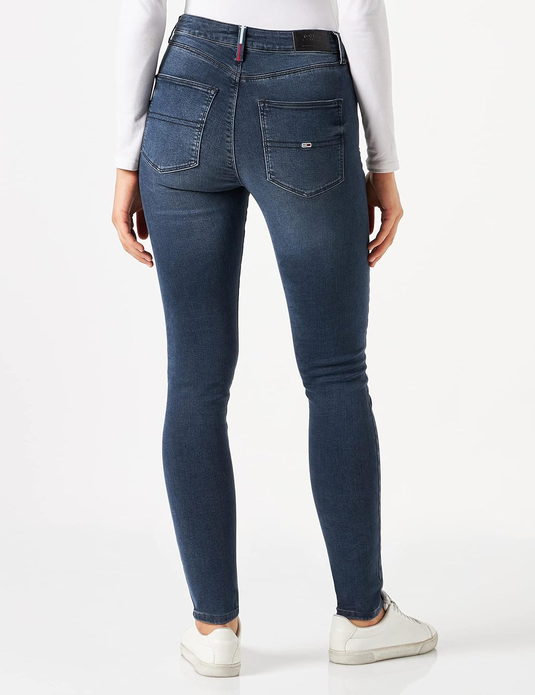 Tommy Jeans Damen Sylvia Hr Super Skny Dynrdb Hose 27W / 32L Dynm Raven Dark Blue Stretch, 27W / 32L