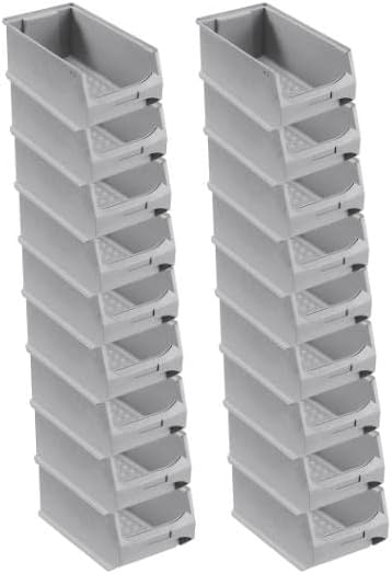 SuperSparSet 18x Graue Sichtlagerbox 4.0 | HxBxT 15x20x35cm | 7,2 Liter | Sichtlagerbehälter, Sichtl