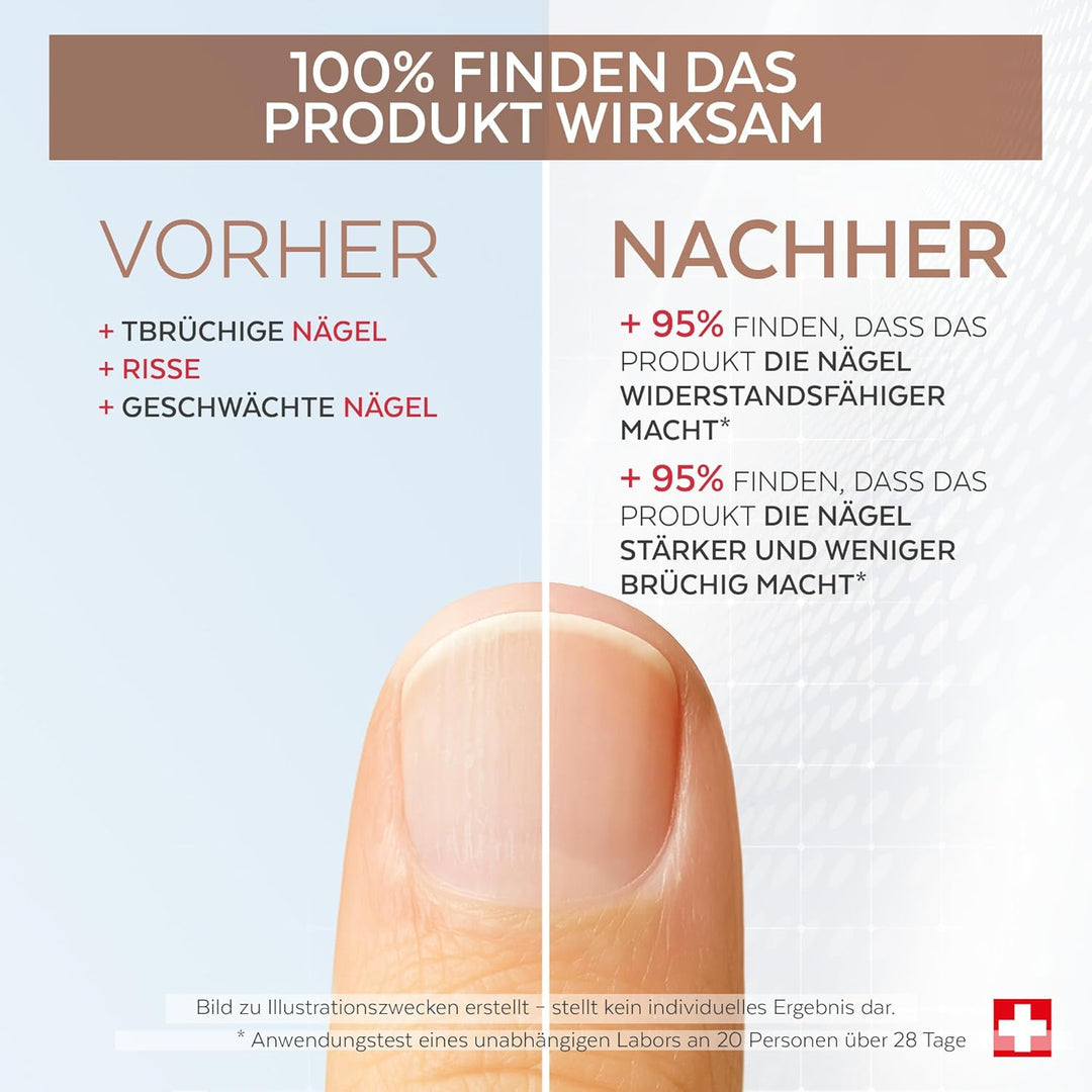 Poderm 5 in 1 Nagel Booster Serum - Keratin | Vorbeugende Anti-Bruch Pflege & Härter zur Stärkung de