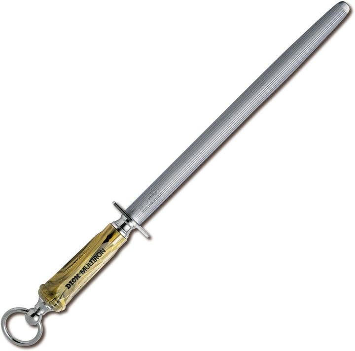 F. DICK Kochwetzstahl Multiron oval 30 cm (Griff ergonomisch, Wetzstahl, Oberflächenhärte über 65° H
