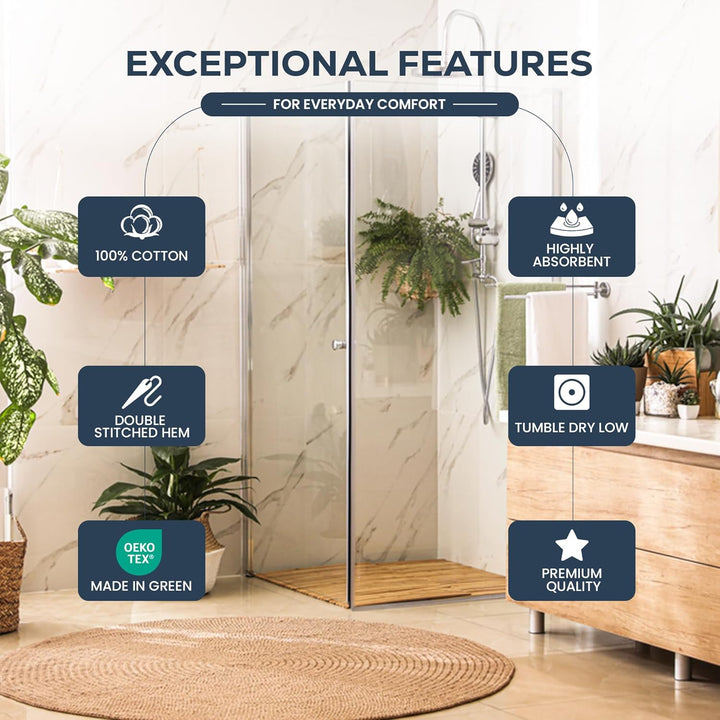 Utopia Towels Bleichfeste Salon Handtücher aus Baumwolle (24er-Packung, Schwarz, 41 x 69 Zentimeter)