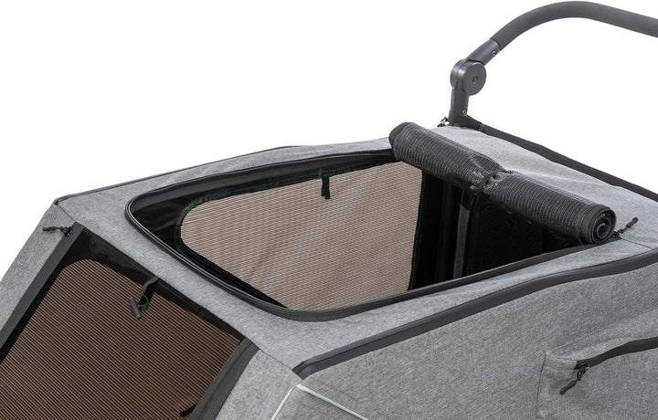 Trixie Dog Trailer for Bicycles 16.1 × 21.3 × 24.4 inches up to 55.1 lbs – Suspended Dog Bike Traile