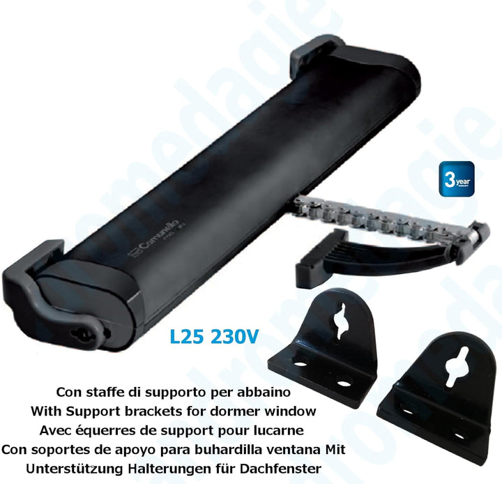 LIWIN 250N 230V Schwarz + Halterungen für Schwarz