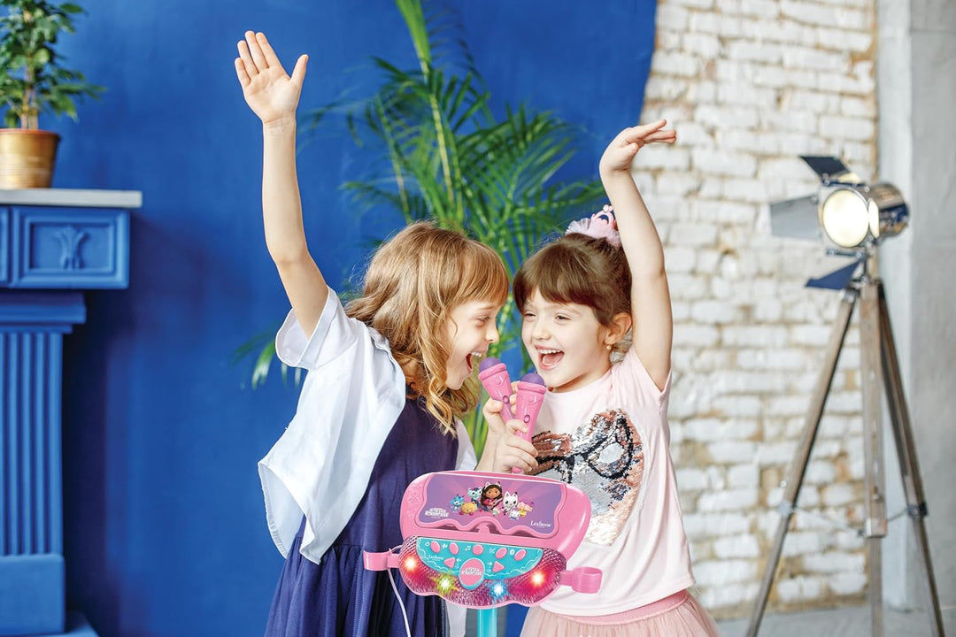 Lexibook, Gabby’s Dollhouse, Leuchtender Bluetooth-Lautsprecher auf Ständer für Kinder, Musikspiel,