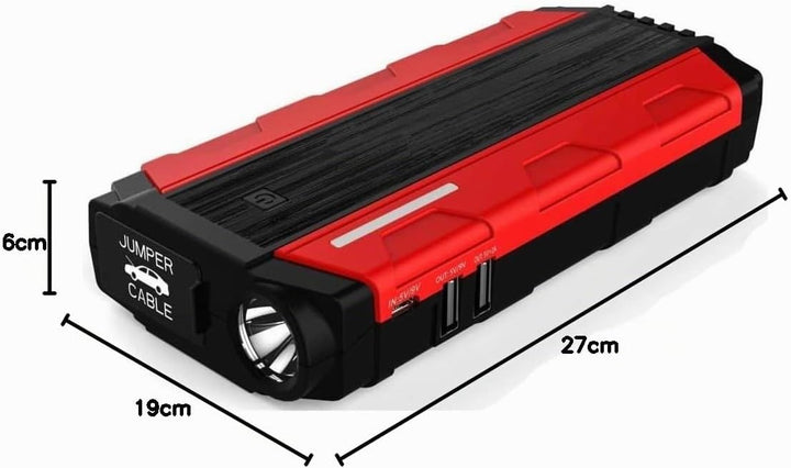 Einhell Jump-Start - Power Bank CE-JS 8/1 (12 V, LiPo-Akku 3x2500 mAh, LED-Ladezustandsanzeige, LED-