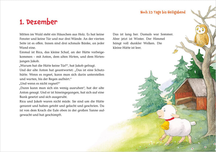 Rica erlebt die Waldweihnacht: Ein Adventskalender zum Vorlesen und Gestalten eines Fensterbildes (A