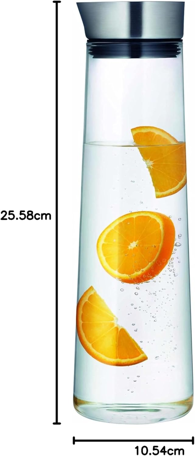blomus -ACQUA- Wasserkaraffe aus Glas, 1,5 Liter Fassungsvermögen, Glaskaraffe mit hochwertigem Edel