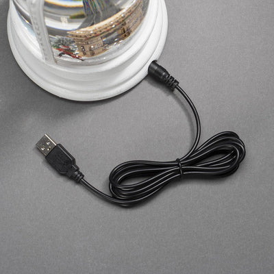 Konstsmide LED Wasserlaterne, weiss, London Szene", rotierend, mit an/aus Schalter, 5h Timer, 1 warm