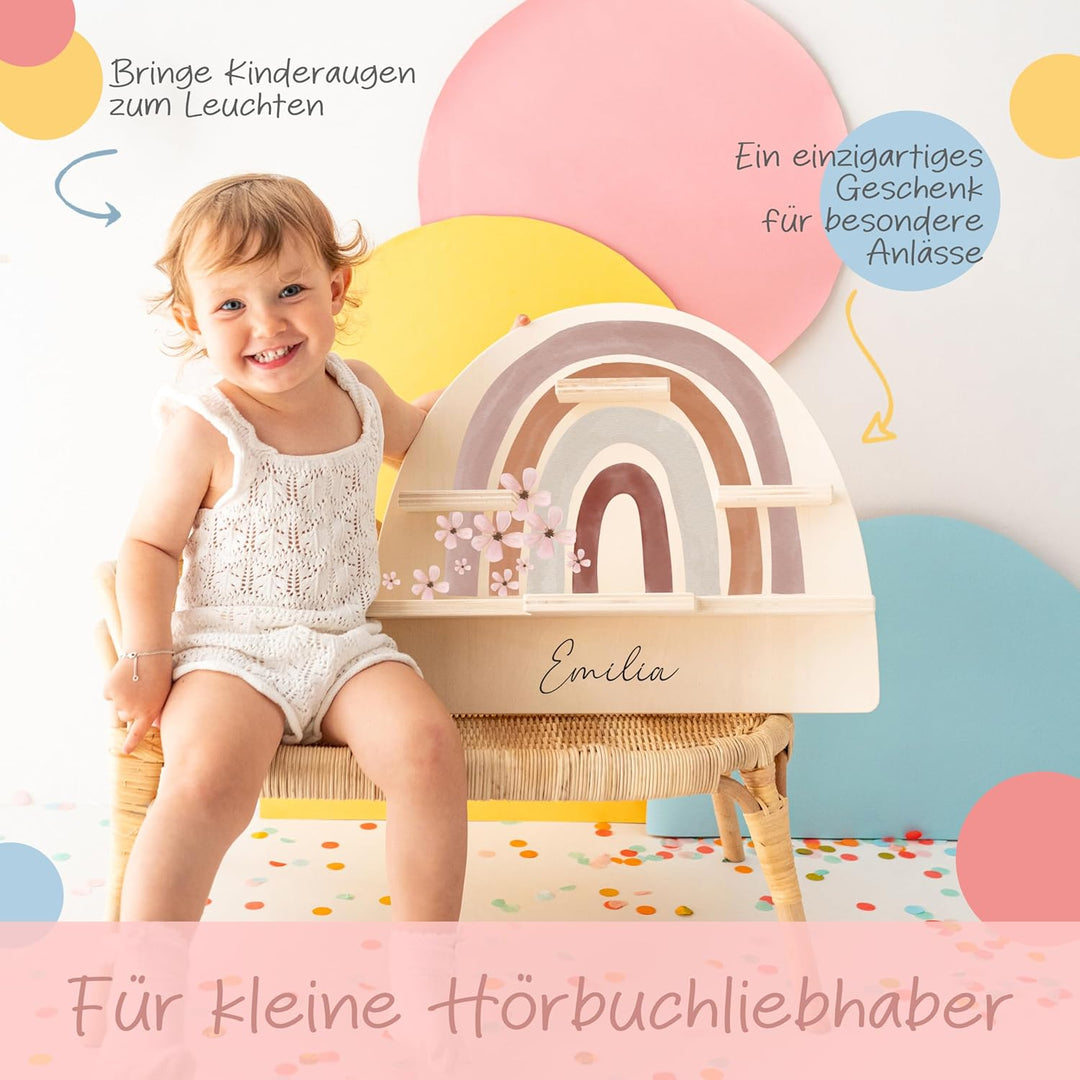 Personalisiertes Tonie Regal für Kinderzimmer - Magnetisches Toniebox Regal für Toniebox & Figuren m