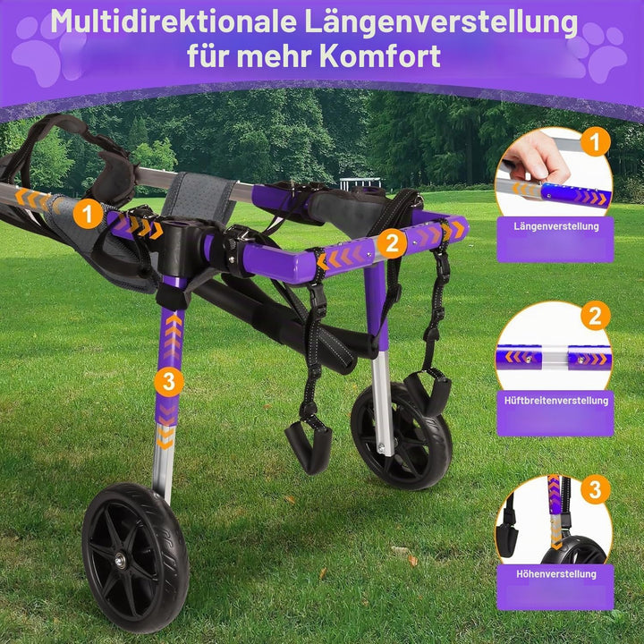 Hunderollstuhl für Hinterbeine - Hunderollstuhl Extra Extra Large, Extra Extra Large