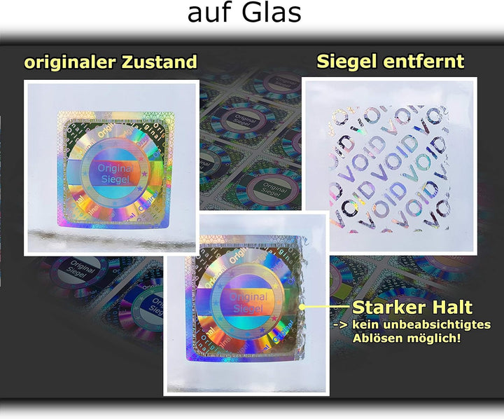 1000 Stk - 3D Hologramm Original-Siegel 25mm - Sicherheitssiegel Qualitätssiegel Garantie-Siegel Sic